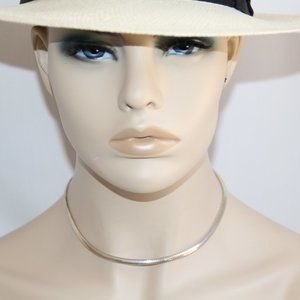 Sterling Silver Omega Collar Necklace